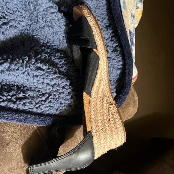 Like new black and tan Ugg Starla wedge heels. - Picture 3 of 7